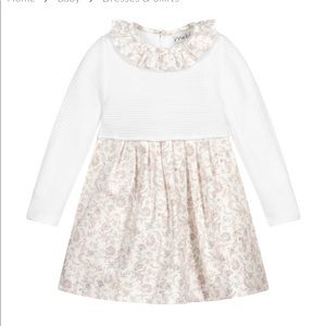 MEBI Ivory Floral Knitted Dress